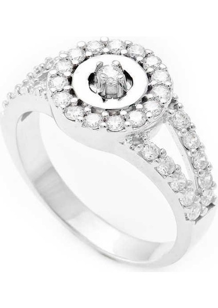 Gümüş Tek Taş Bayan Yüzük - 14