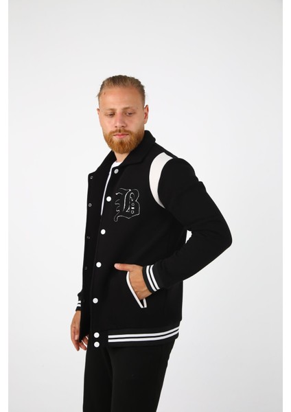 Brg Siyah-Melanj Erkek Kolej Regular Fit Ceket