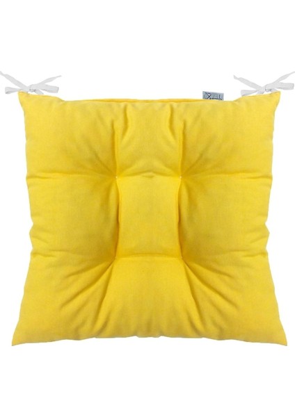 Elite Pofidik Kare Sandalye Minderi 40 x 40 cm Sarı 1 Adet