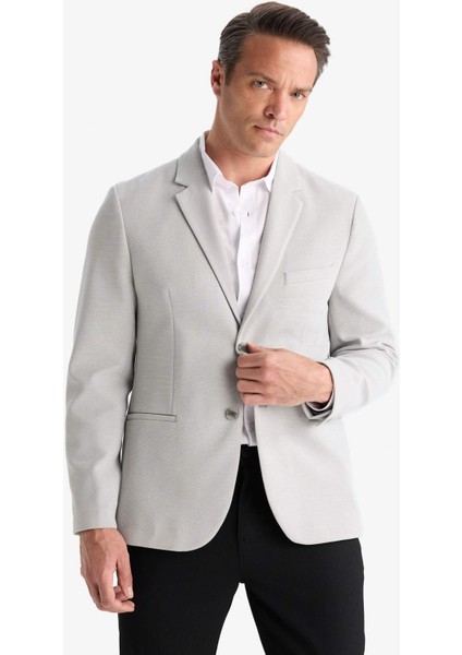 Slim Fit Dar Kesim Yarım Astar Blazer Ceket E3447AX25SM modelleri