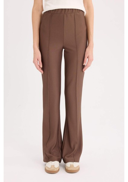 İspanyol Paça Yüksek Bel Pantolon Tayt X3148AZ24AU