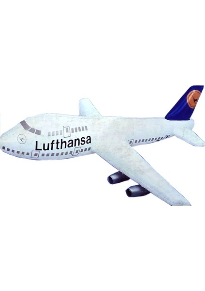 Elite Lufthansa Şişme Uçak 110 cm Boyunda / Lufthansa Aufblasbar 1 Adet