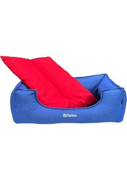 , Mavi-Kırmızı-Köpek Yatakları,kedi Yatakları,gabardin Kumaş,yıkanabilir,minderli fırsatları