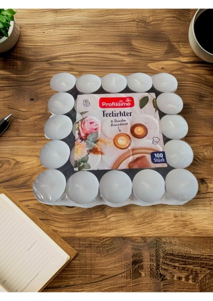 Elite 100 Adet 12.5 gr Tealight Buhurdanlık Mumu , Polonya Mumu , Kokusuz Mum , Tea Ligh 1 Adet