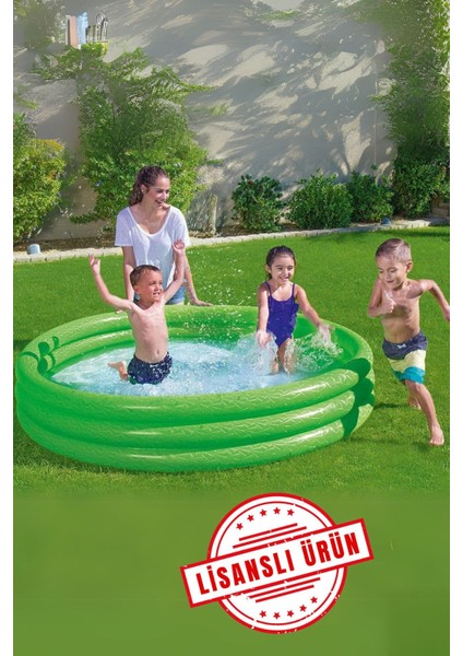 Elite Yeşil Yaldızlı 3 Boğumlu Şişme Çocuk Havuzu 122CM x 25CM 1 Adet