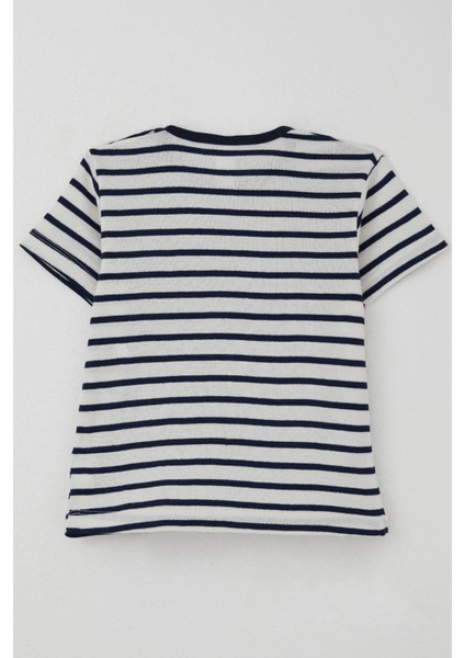 Erkek Çocuk Tişört Patlı Çizgili 1-4 Yaş, Beyaz fiyatları