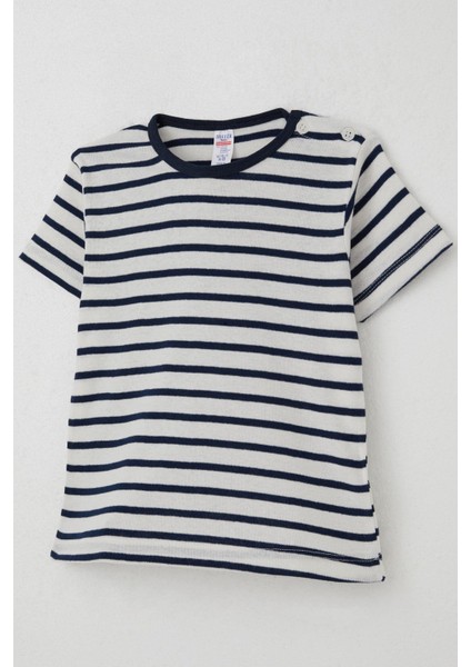 Erkek Çocuk Tişört Patlı Çizgili 1-4 Yaş, Beyaz modelleri