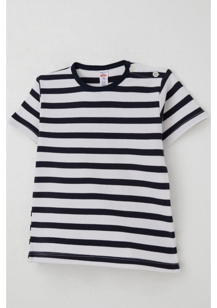 Erkek Çocuk Tişört Patlı Çizgili 1-4 Yaş, Ekru modelleri