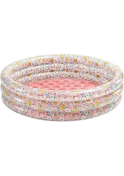 Elite Çiçek Desenli Şişme Bebek Havuzu 86X25CM, Baklava Desenli Havuz Altı 1 Adet