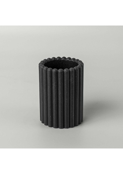 Lundo 8,3X8,3X11,3 cm Diş Fırçalık Siyah