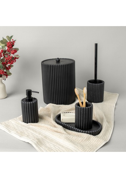 Lundo 10,4X10,4X12,3 cm Tuvalet Fırçası Siyah