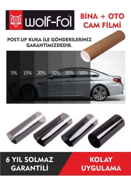 Elite Amerikan Ultrahd Cam Filmi (Bina ve Otomotiv Uyumlu) Koyu Ton 1 Adet