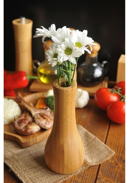 Lotus 13 cm Bambu Vazo - Doğal Renk, Modern Tasarım, Günlük ve Özel Kullanım İçin İdeal fiyatları