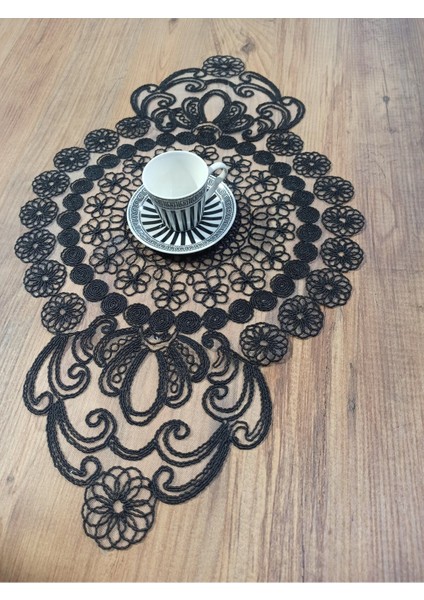 Elite Sehpa Örtüsü 30 x 45 Cm. - Siyah 1 Adet