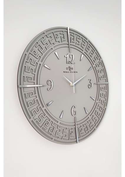 Tangled Lines Antrasit & Gümüş Türkçe Rakam 50x50 cm Sessiz Duvar Saati fırsatları