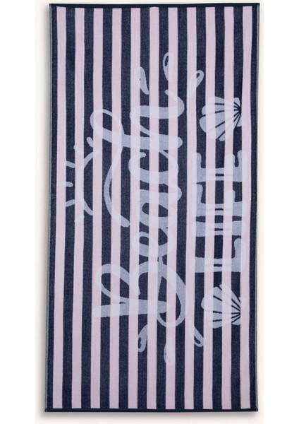 Kadın Desenli Pamuklu Plaj Havlusu