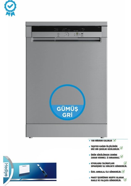 Elite Gümüş Gri Kendinden Yapışkanlı Bulaşık Makinesi Kaplama Folyosu 70 x 100 cm 1 Adet