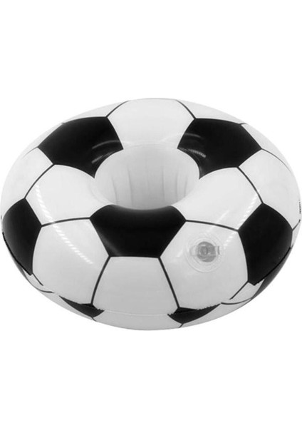 Elite Futbol Desenli Havuz ve Deniz Şişme Bardak Tutucu Float Bar Siyah 1 Adet