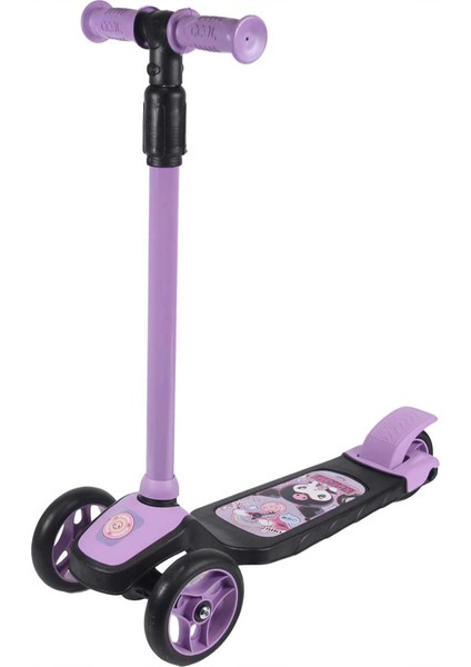 Kuromi Figürlü 3 Tekerlekli Çocuk Scooter - 50 kg Taşır