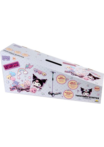 Kuromi Figürlü 3 Tekerlekli Çocuk Scooter - 50 kg Taşır
