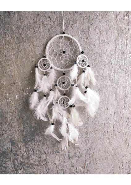 Elite Düş Kapanı, Rüya Kapanı, Dream Catcher 12CM Beyaz 1 Adet
