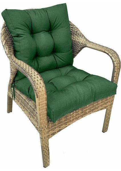 Elite Pofidik Arkalıklı Balkon Sandalye Minderi Özel Dikişli Bağcıklı 43X88 cm 1 Adet