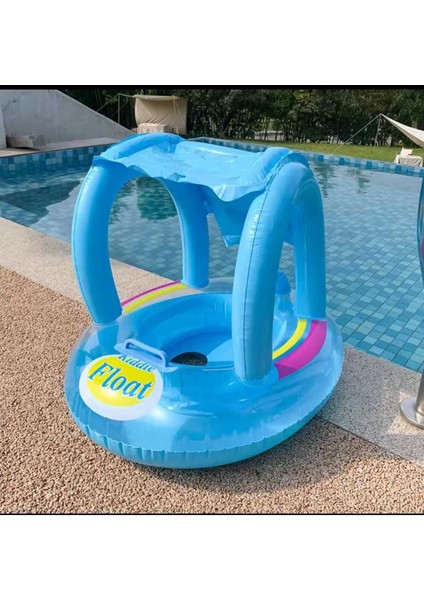 Elite Şişme Gölgelikli Bebe Flotörü Bebek Simiti Baby Float Oturaklı Bebek Simidi 1 Adet