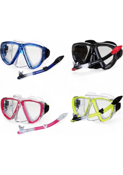 Elite Yüzücü Maske Şnorkel Set (8+ Yaş) 4 Renk 1 Adet