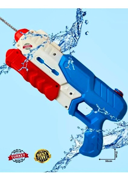 Elite Pompalı Su Tabancası 600ML - 30 cm Sıcak Yaz Günlerinde Cocukların Eğlencesi Su Pompalı Tabanca 1 Adet