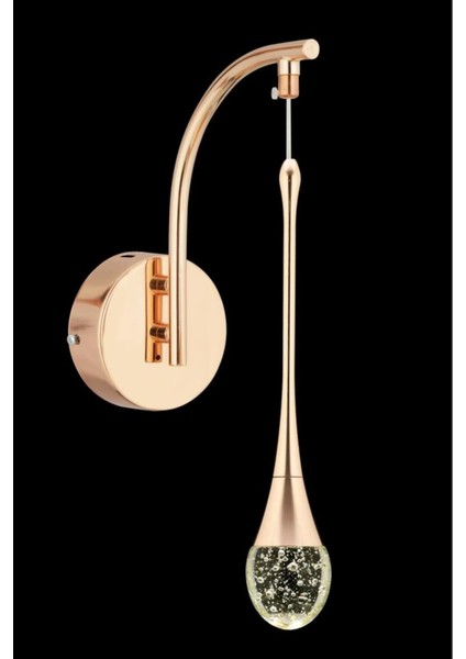 Istanbul Avize Aplik Mercure Tekli Gold Ledli 3 Renk Modern LED Aplik