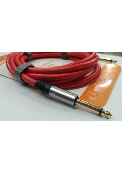 6.3 Mm Mono Mikrofon / Enstrüman Kablosu 3 Metre - Kırmızı fiyatları