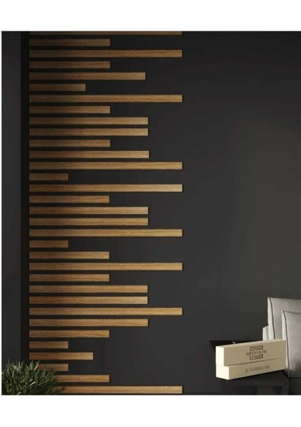Elite Duvar Dekorasyon Çıtası 5 Farklı Ebat (100CM 80CM 60CM 40CM 20CM)TOPLAM 25 Adet Panel Ceviz Renk 1 Adet