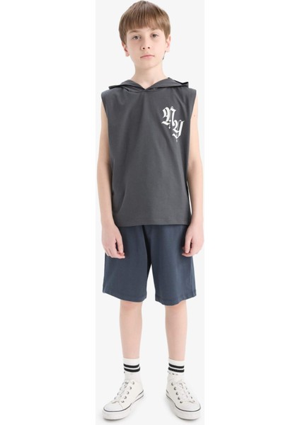 Erkek Çocuk Kapüşonlu Baskılı Atlet E4186A825HS fiyatları