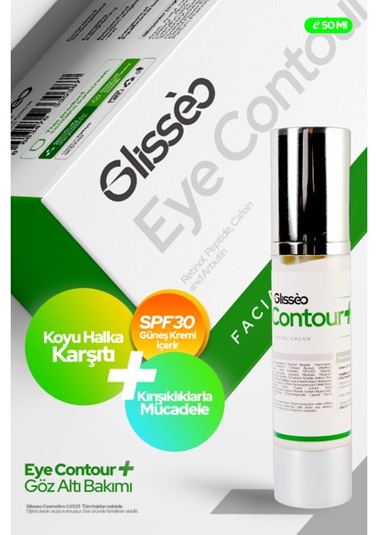 Eyecontour %5 Peptid %1 Retinol Koyu Halka, Şişlik Ve Kırışık Karşıtı Spf30 Güneş Kremli Göz Kremi 50 ml
