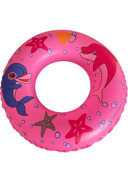 Elite Pembe Desenli Model Can Simidi 50CM | Şişme Deniz ve Havuz Can Simidi Yüzme Simidi 1 Adet