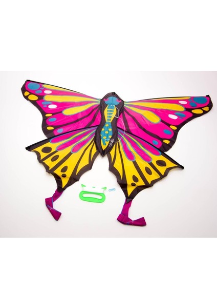 Elite Tek Ipli Uçurtma Çocuk Statik Uçurtmauçurtma 127 x 66 cm Kelebek Pembe / Sarı Orao Meridyendukkan 1 Adet