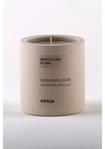 Elite Amber Kokulu Mum, Dekoratif Beton Mum, Dikey Form Tek Fitil 1 Adet
