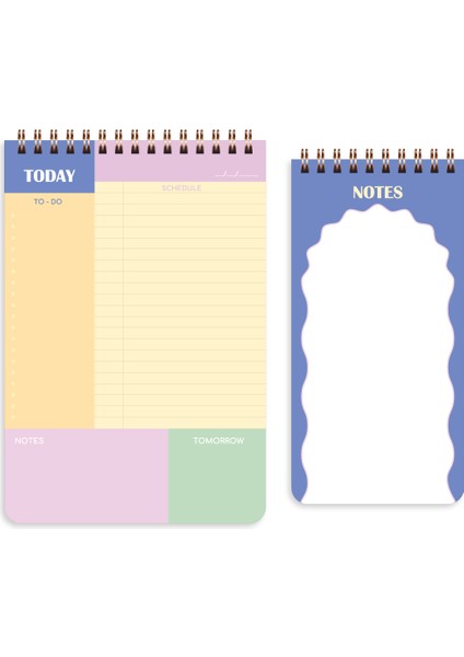 Haftalık ve Günlük 3’lü Masaüstü Süresiz Planlayıcı Set - Kurdele