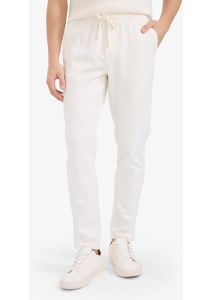 Jogger Pantolon Esnek Basic Düz Beli Bağcıklı Cepli Düz Paça C6022AX25SP