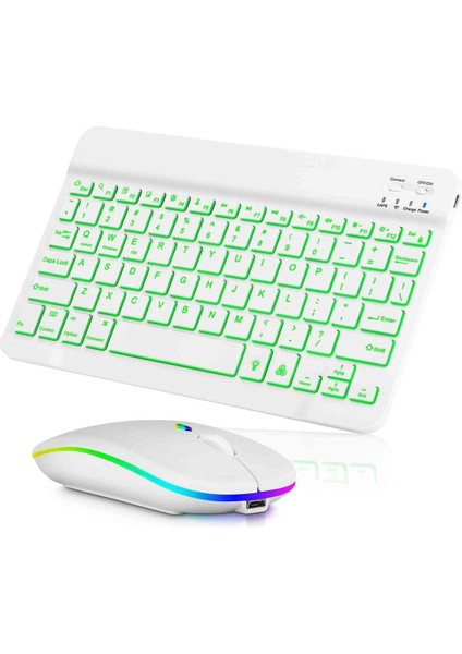 Onezero Kablosuz Rgb Klavye ve Mouse Seti – Bluetooth, Şarjlı, 10M Bağlantı Mesafesi, 3 Parlaklık Seviyesi, Çoklu Platform Uyumluluğu Ergonomik Tasarım, Rgb Aydınlatma ZR20KM