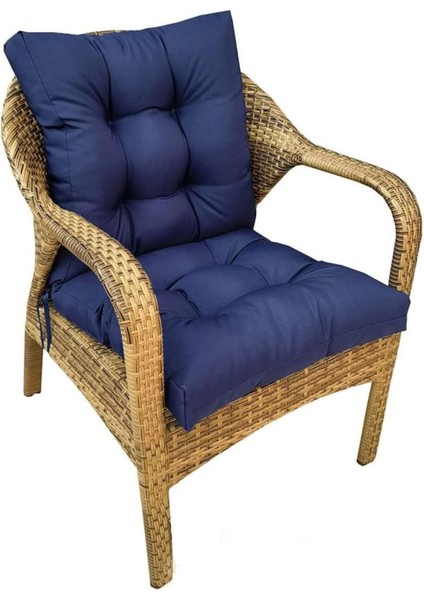 Elite Pofidik Arkalıklı Balkon Sandalye Minderi Özel Dikişli Bağcıklı 43X88 cm 1 Adet