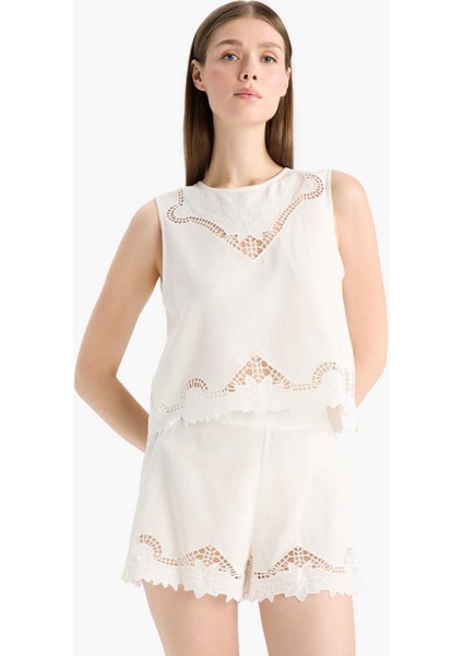 Regular Fit Pamuklu Kolsuz Üst-Fall in Love E4261AX25SM modelleri