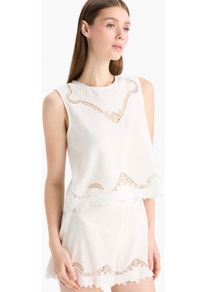 Regular Fit Pamuklu Kolsuz Üst-Fall in Love E4261AX25SM fırsatları