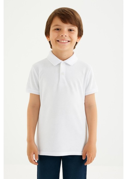 Erkek Çocuk Polo Yaka Basic Kısa Kollu Okul Tişört AK-6050 fiyatları