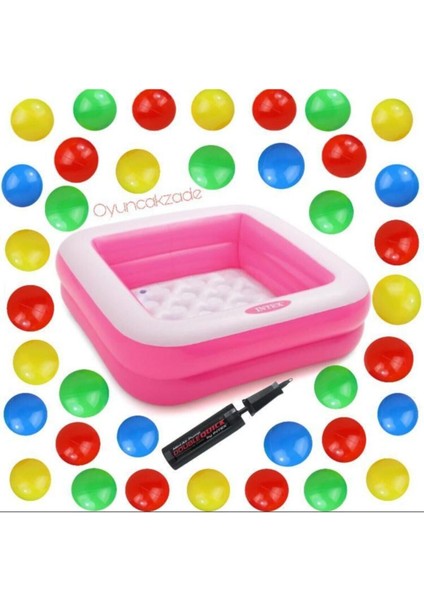 Elite Yumuşak Taban Çocuk Havuz Eğitici Bebek Oyuncakları + 50 Adet Havuz Topu + Pompa 1 Adet