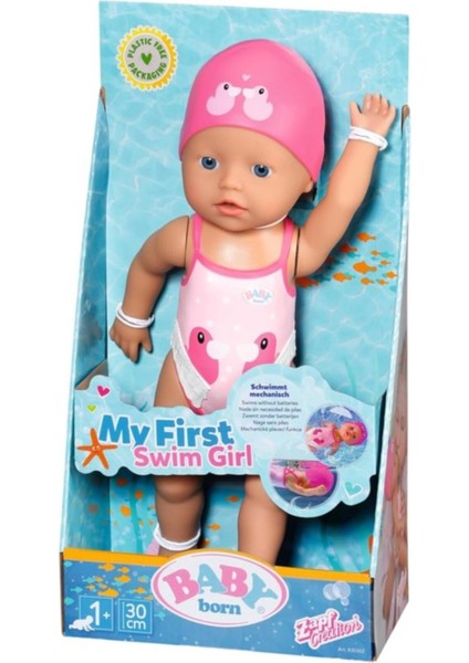Elite Zapf Creation Baby Born 30 cm Yüzen Bebek Lizzie, Pembe 1 Adet