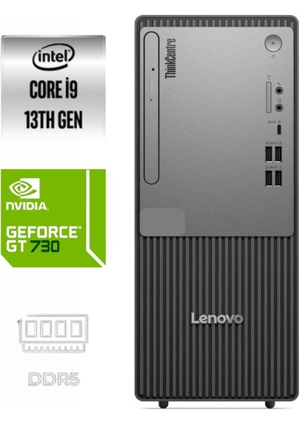 Thinkcentre Neo 50T Gen5 I9-13900K 12UB0009TR-699 8gb 4tb Gt 730 2gb Windows 11 Pro Masaüstü Bilgisayar