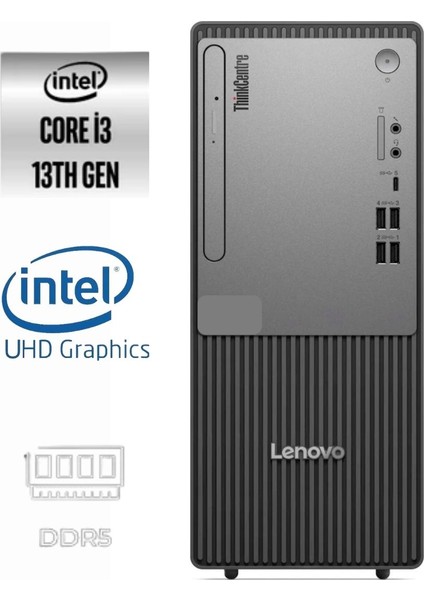 Thinkcentre Neo 50T Gen5 I3-13100 12UB0009TR-387 8gb 1tb UHD Graphics 730 Windows 11 Pro Masaüstü Bilgisayar