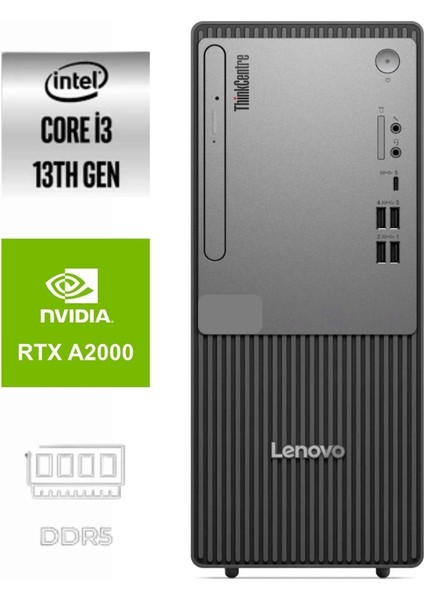 Thinkcentre Neo 50T Gen5 I3-13100 12UB0009TR-065 32GB 512GB Rtx A2000 6gb Freedos Masaüstü Bilgisayar
