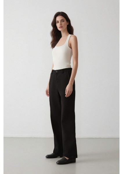 Coool Straight Fit Gabardin Pantolon Yüksek Bel E4346AX25SP